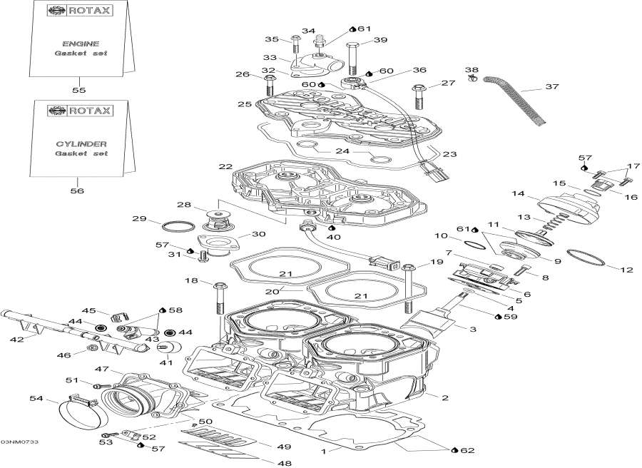 Snowmobiles Lynx  - Cylinder And Cylinder Head -     