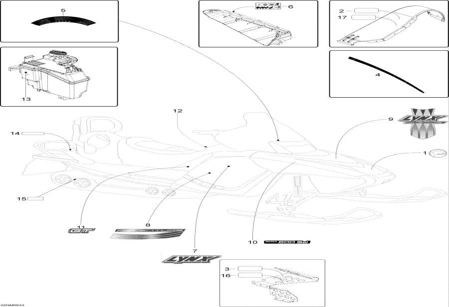 Snowmobile Lynx  - Decals - 