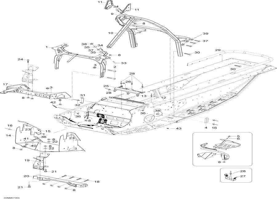Snow mobile lynx  - Frame And Components