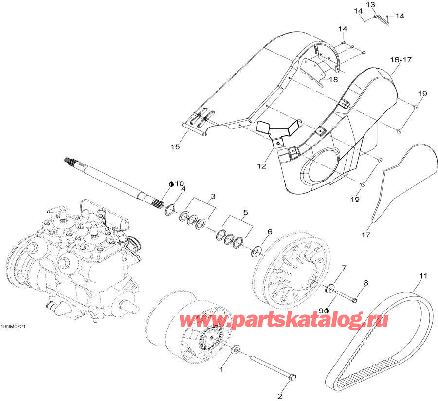 Snowmobiles   - Pulley System /  System