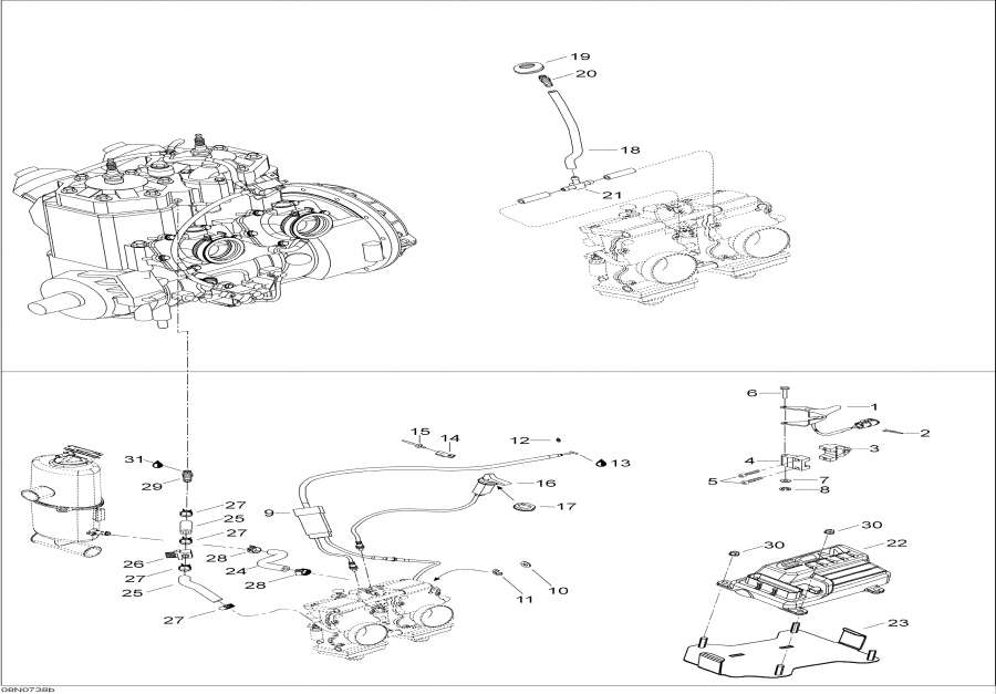 ��������� lynx  - Throttle Handle And Ecm - �������� Handle � Ecm