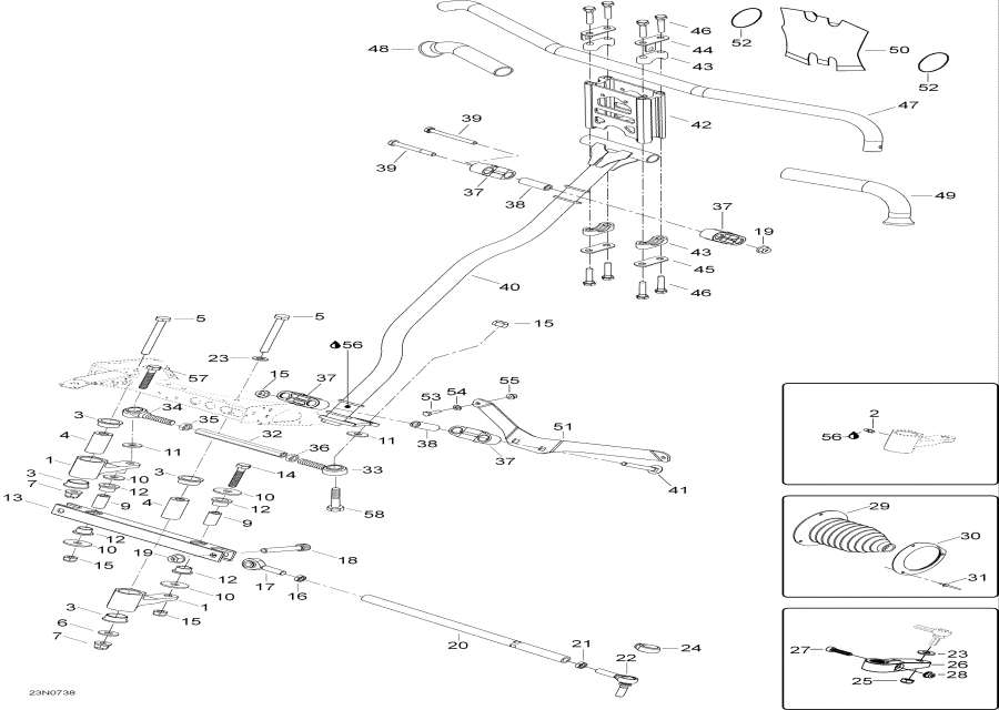 Snow mobile   - Steering System,  System