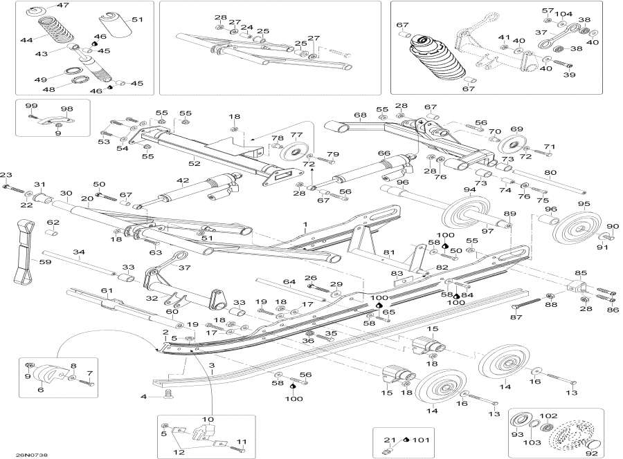 Snowmobile Lynx  - Rear Suspension / ������ ��������