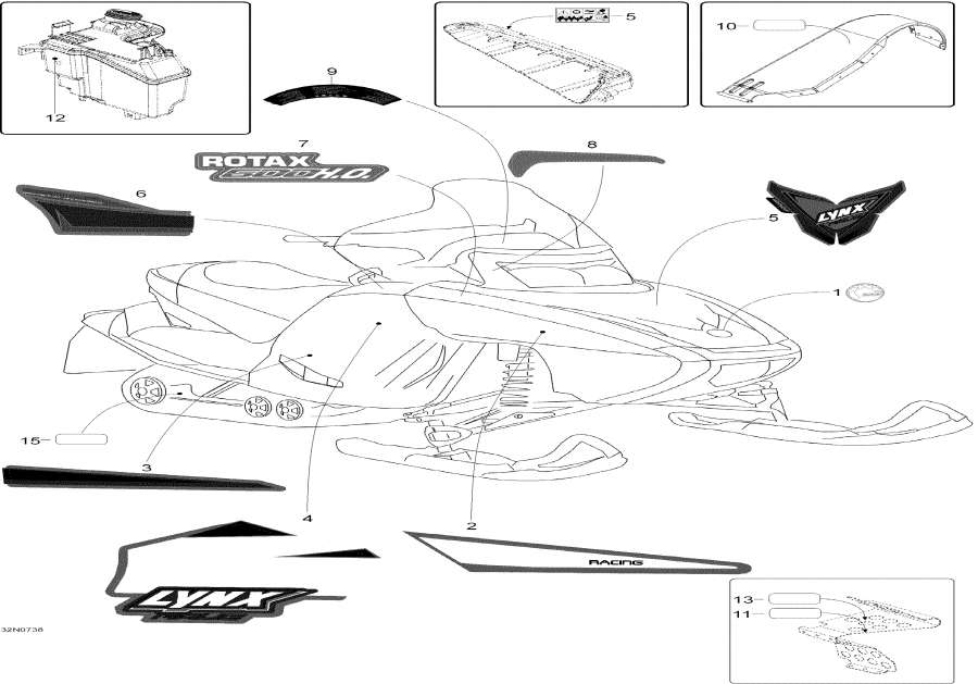 Snowmobiles lynx  - ,Decals