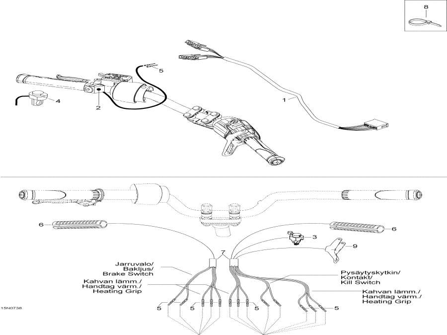 Snowmobiles lynx  - Steering Harness