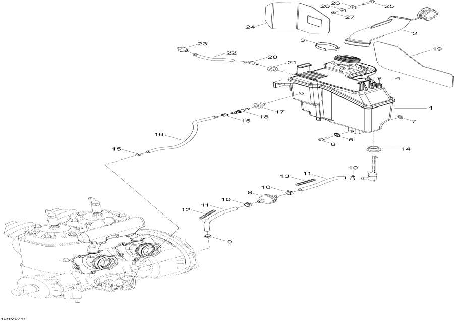  lynx  - Oil Tank And Support -    Sport