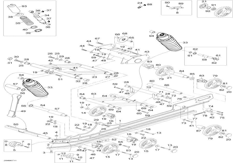Snow mobile Lynx  - ������ �������� / Rear Suspension