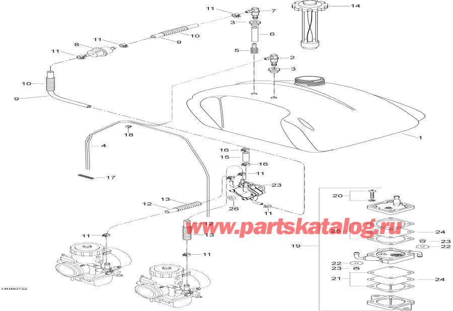 Snowmobiles lynx  - Fuel System