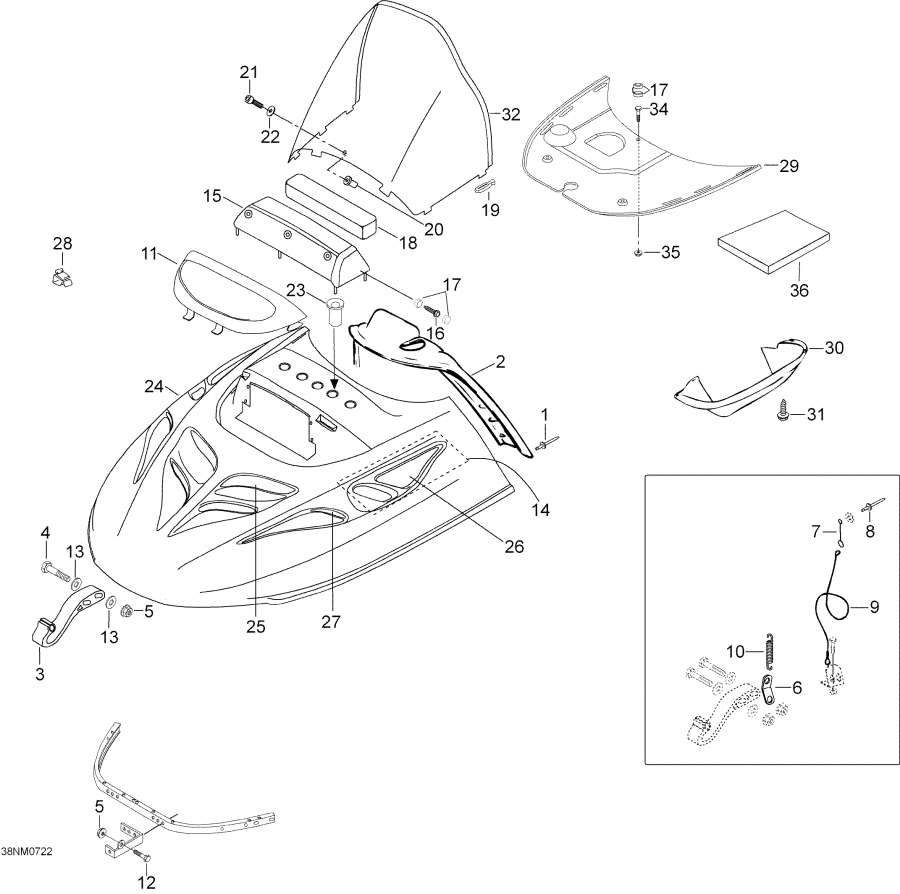 Snowmobiles   - Hood / Hood