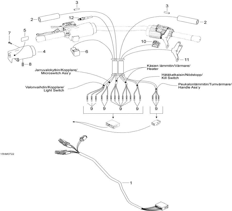 Snowmobile Lynx  - Steering Harness /    