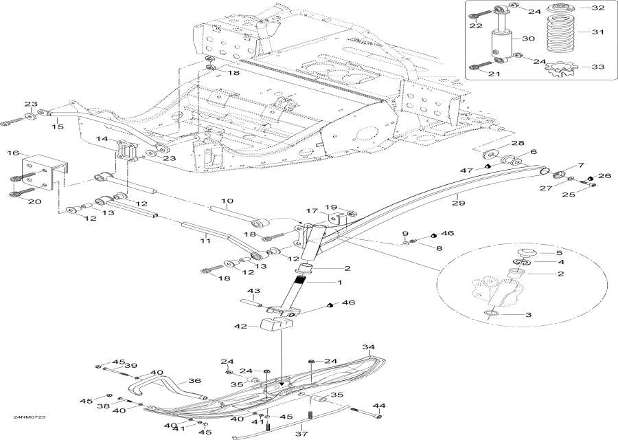 Snowmobiles lynx  - Front Suspension And Ski