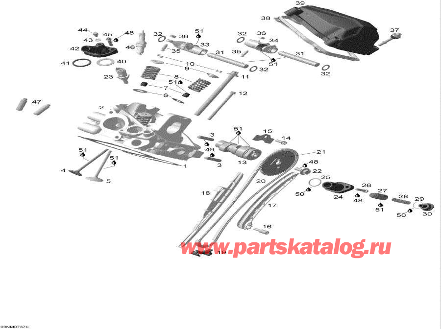 Snowmobile �����  - Cylinder Head Rear / ������� ����� �������� Rear