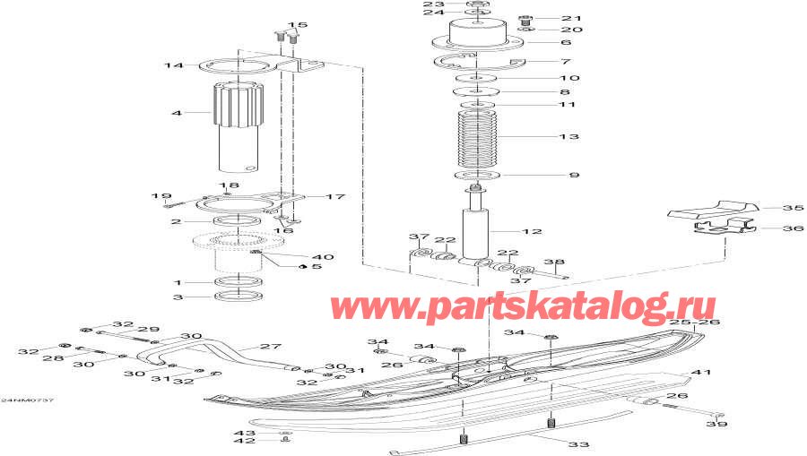 ��������� �����  - �������� �������� � ���� - Front Suspension And Ski