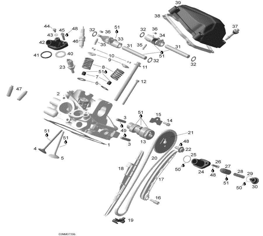 Snow mobile lynx  - Cylinder Head Rear