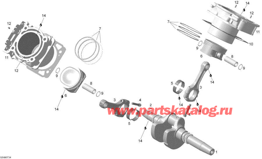 Snowmobile Lynx  -   ,Cylinder And Crankshaft