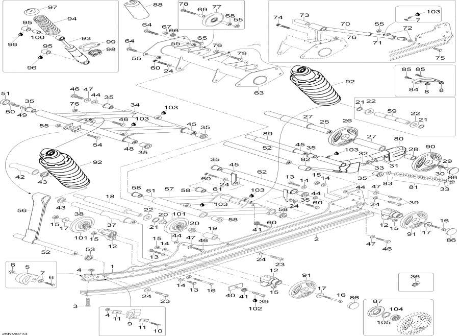  lynx  - Rear Suspension, 