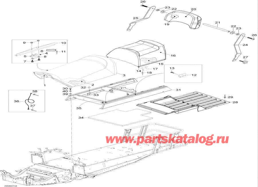 Snowmobiles lynx  - ����� - Seat