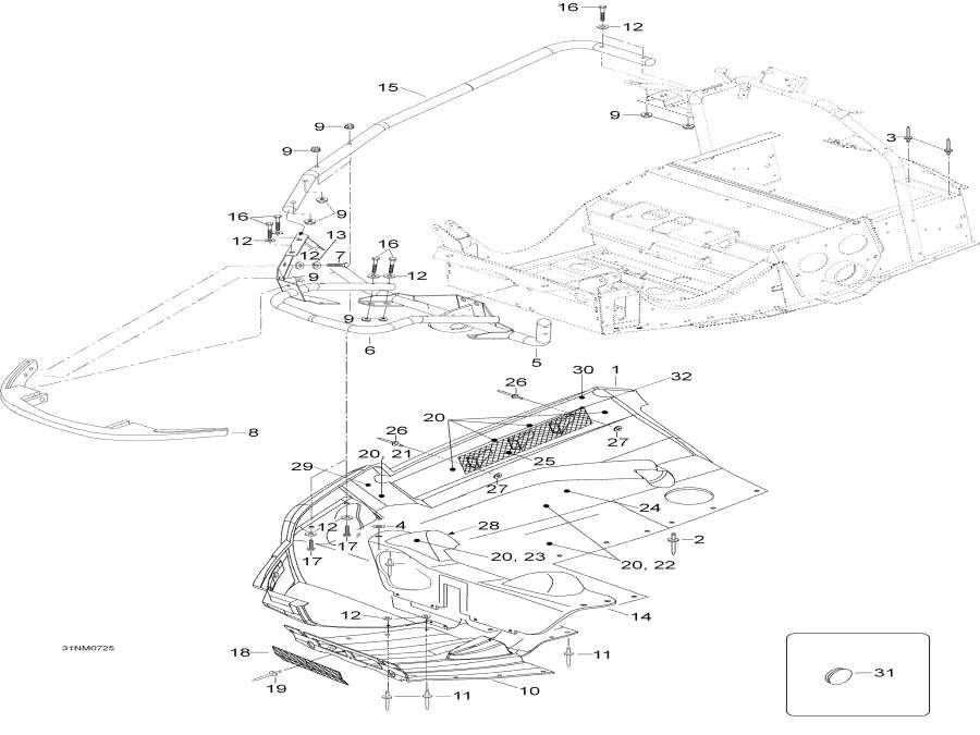 Snow mobile lynx  -   / Bottom Pan