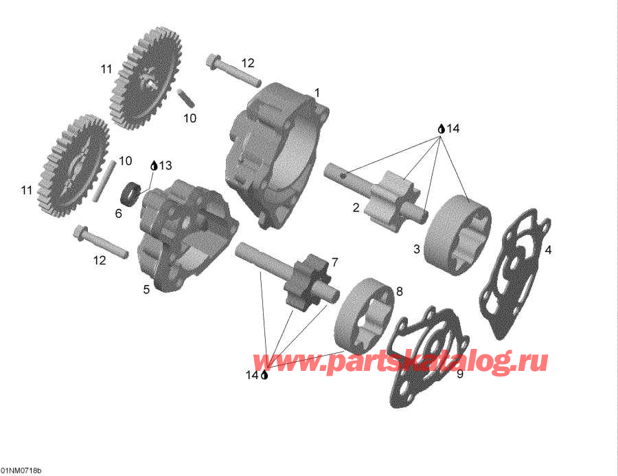 Snow mobile   - Oil - Oilpump