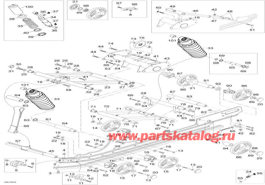 Snowmobile lynx  - ������ �������� - Rear Suspension