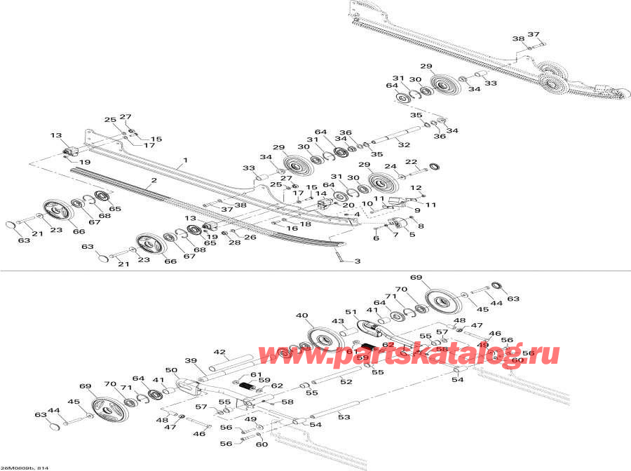Snowmobiles �����  - ������ �������� V-156 / Rear Suspension V-156