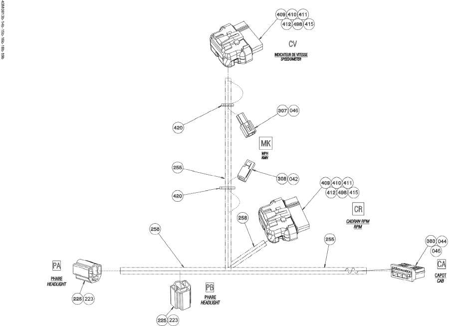 Snowmobiles   - Electrical Harness Hood