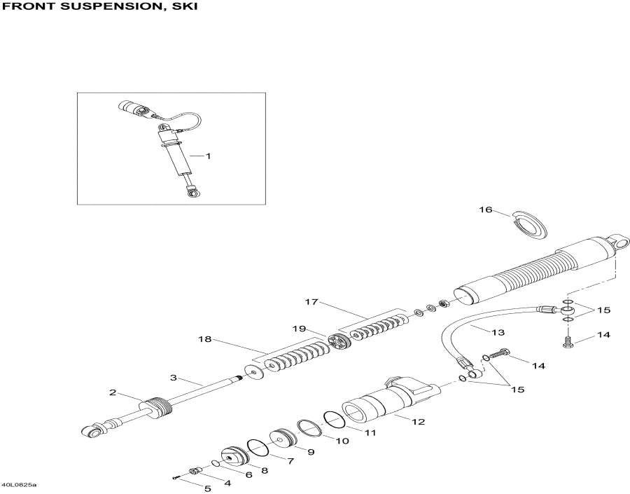 Snowmobile Lynx  - Take Apart Shock, Ski / Take Apart Shock, Ski