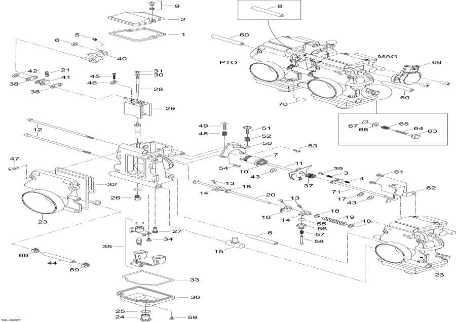 Snowmobiles Lynx  - Throttle Body / �������� ����
