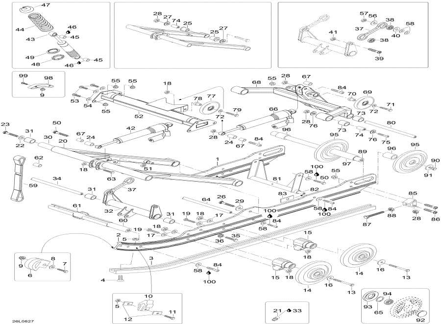 Snow mobile Lynx  - Rear Suspension / ������ ��������