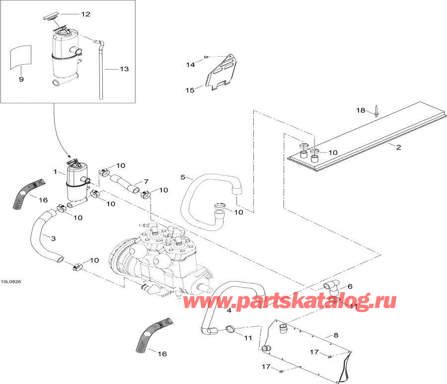 Snowmobile lynx  - Cooling System /  System