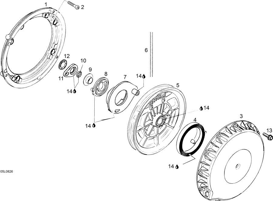Snowmobile Lynx  - Rewind  - Rewind Starter