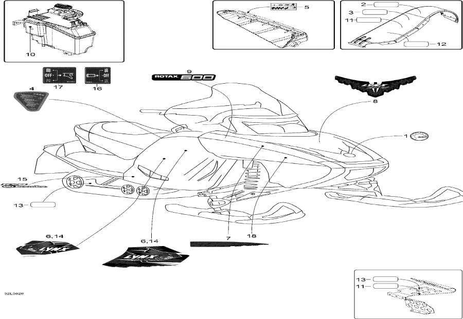 Snowmobiles lynx  - Decals