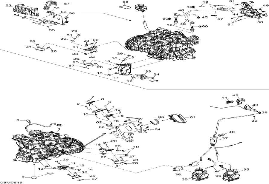 Snowmobile lynx  - ��������� � ��������� S����port - Engine And Engine Support