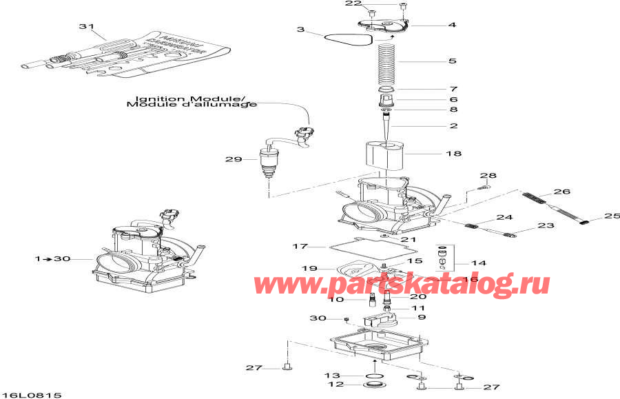 Snowmobile Lynx  - Carburetor / 