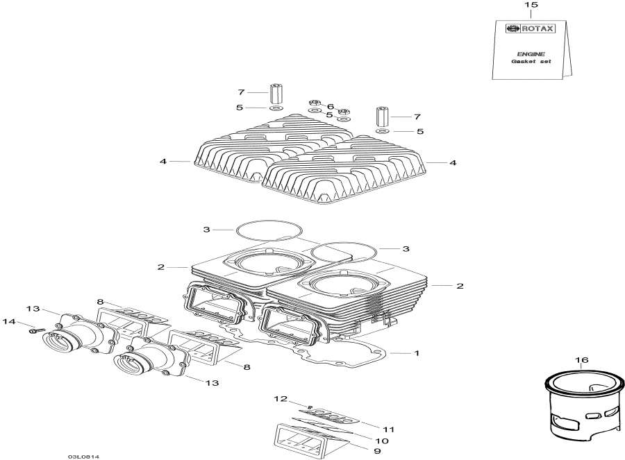 Snowmobile Lynx  - Cylinder And Cylinder Head -     