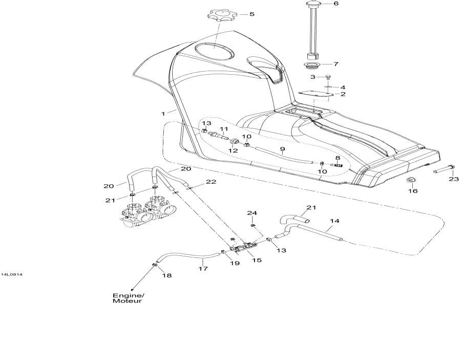 Snow mobile lynx  - ��������� �������,Fuel System