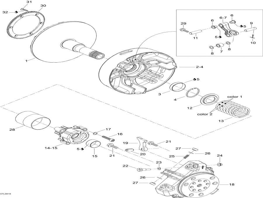 Snowmobiles lynx  - Drive Pulley /  