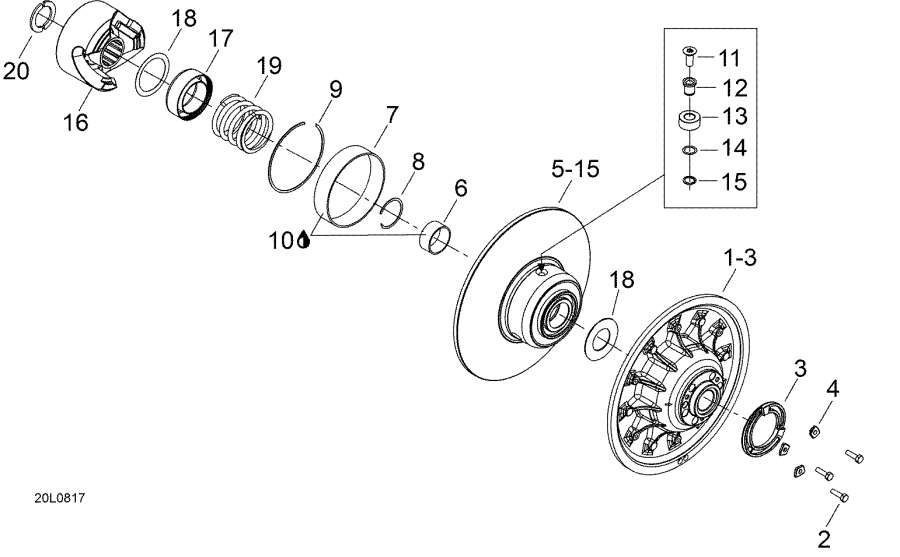  lynx  - Driven Pulley /  