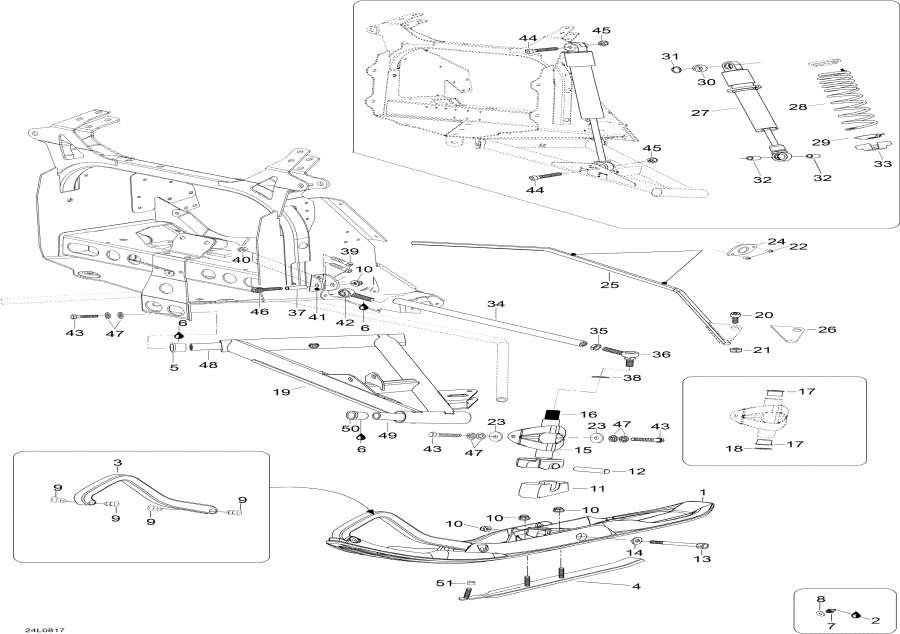 Snowmobile   - Front Suspension And Ski