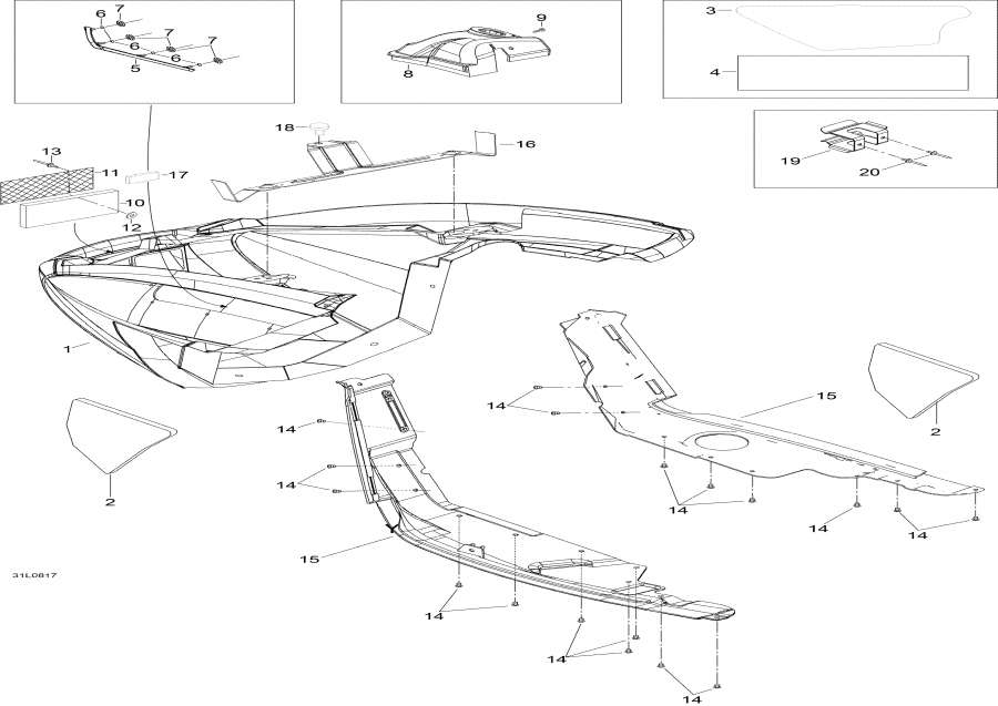 Snowmobile lynx  -   - Bottom Pan