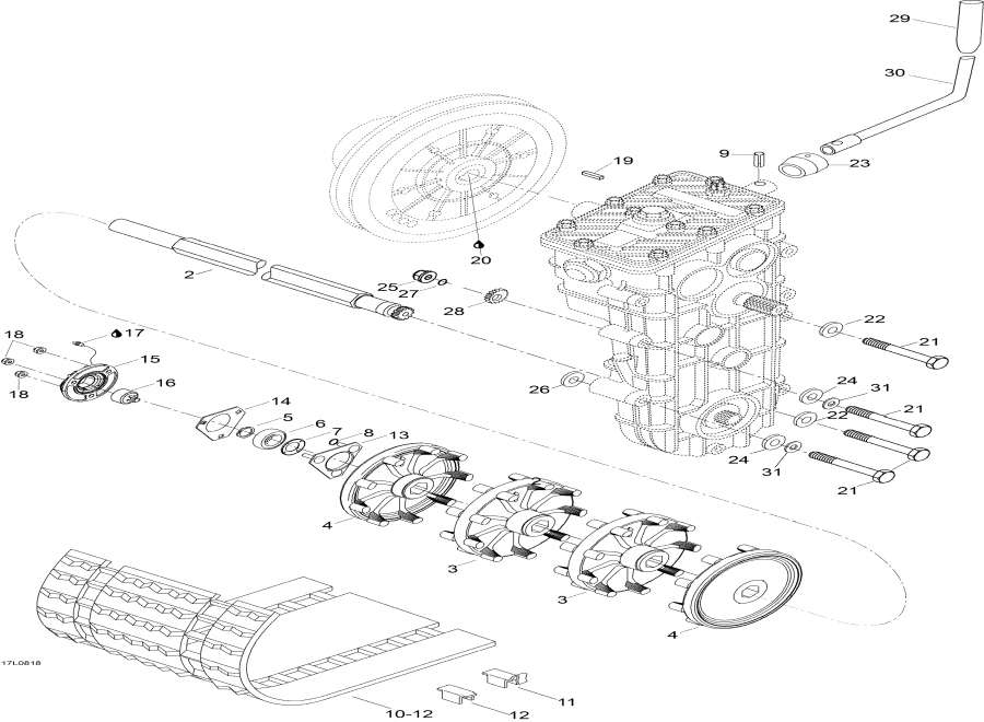 Snowmobile lynx  - Drive Axle And Track