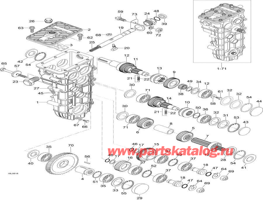 Snow mobile lynx  - Transmission