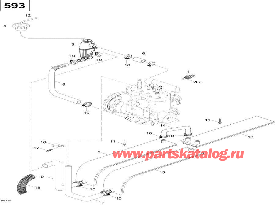 Snowmobiles Lynx  -  System / Cooling System