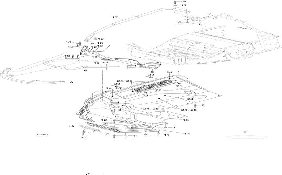 Snowmobile �����  - Bottom Pan - ������ ������
