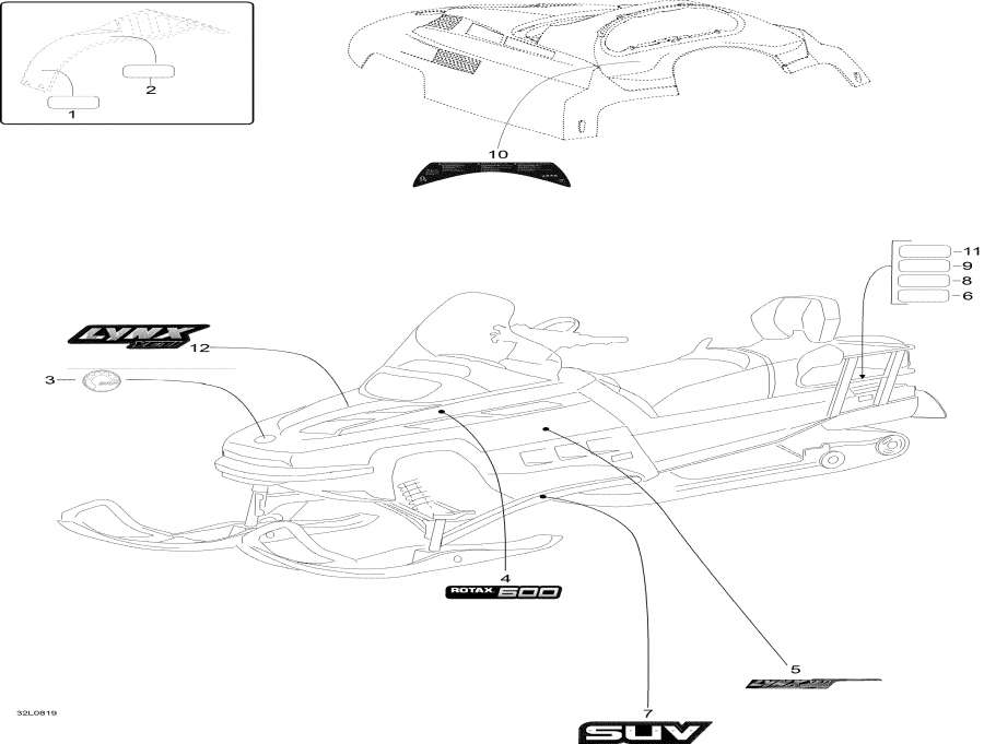 Snow mobile Lynx  - Decals,