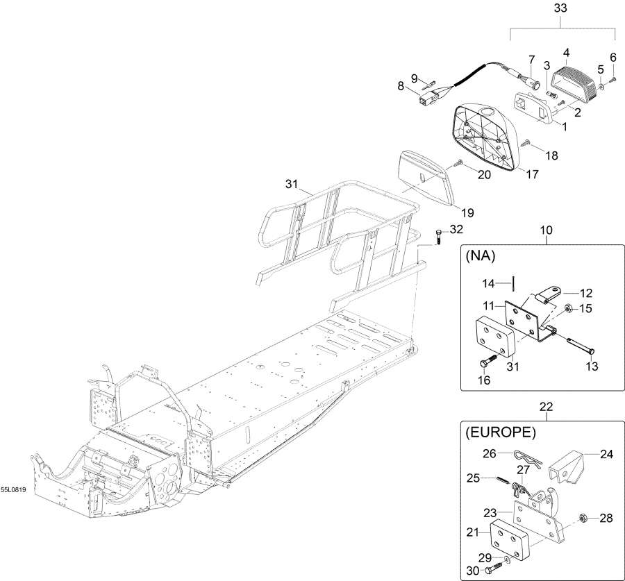 Snowmobiles lynx  - Luggage Rack