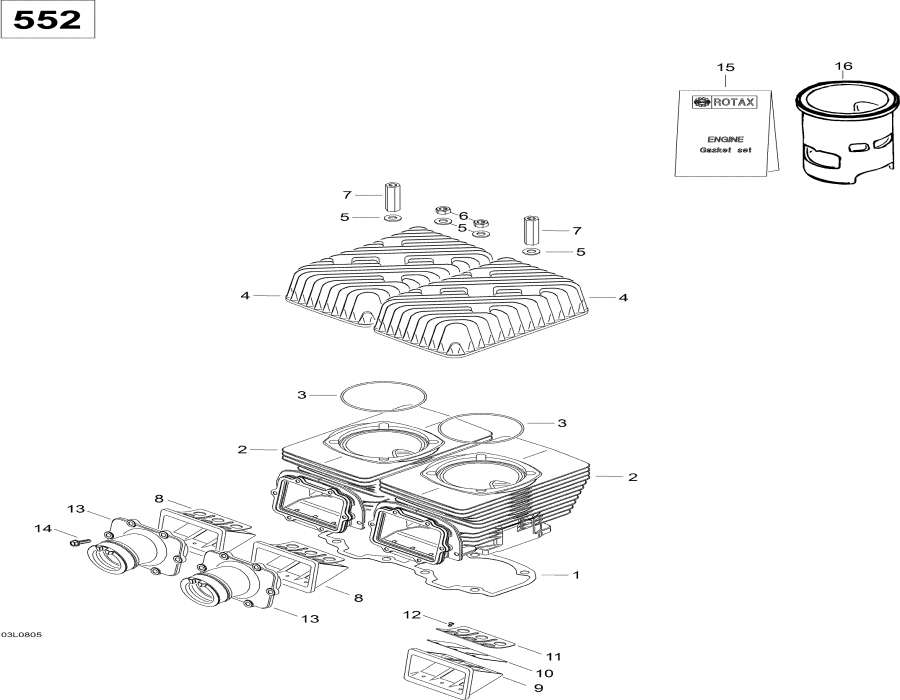  Lynx  - Cylinder And Cylinder Head 552