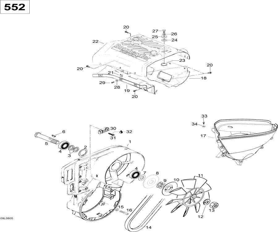 Snowmobiles   - Fan Housing / Fan 