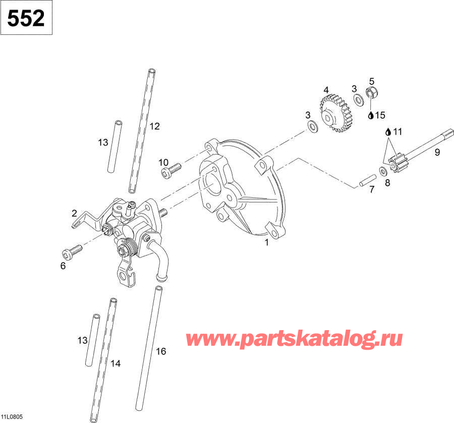 Snowmobile lynx  - �������� ����� / Oil Pump