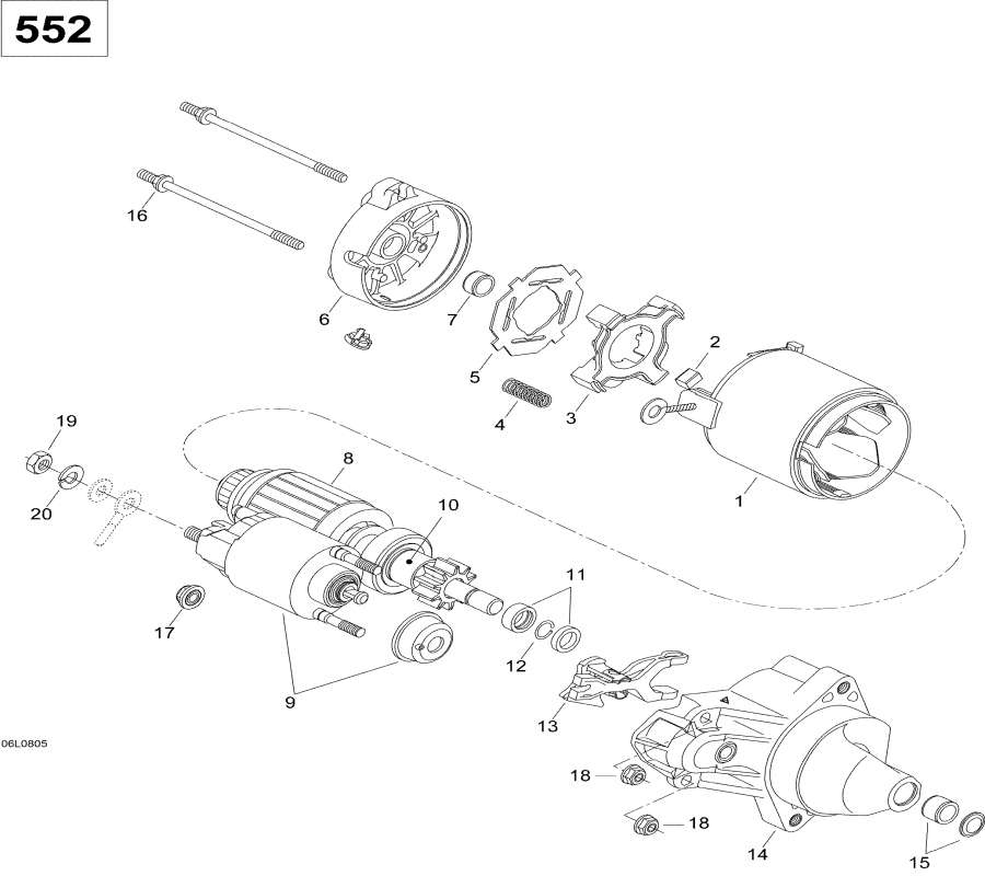 Snowmobile Lynx  - Electric Starter 552 -  552